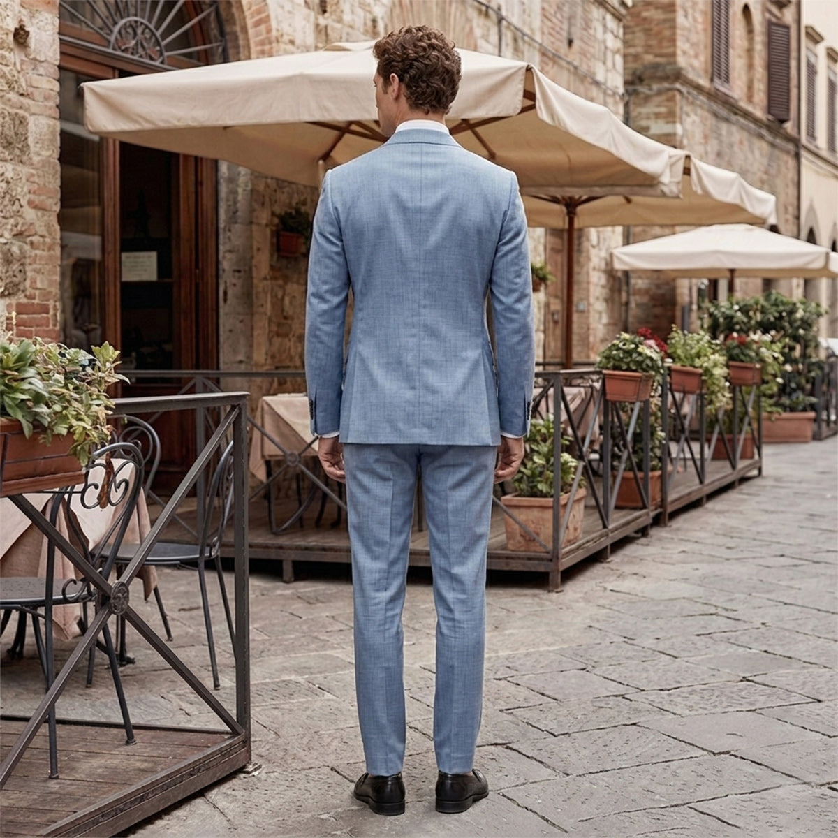 Tailored Fit Double Breasted Two-buttons 2 Pieces Men's Wedding Suits