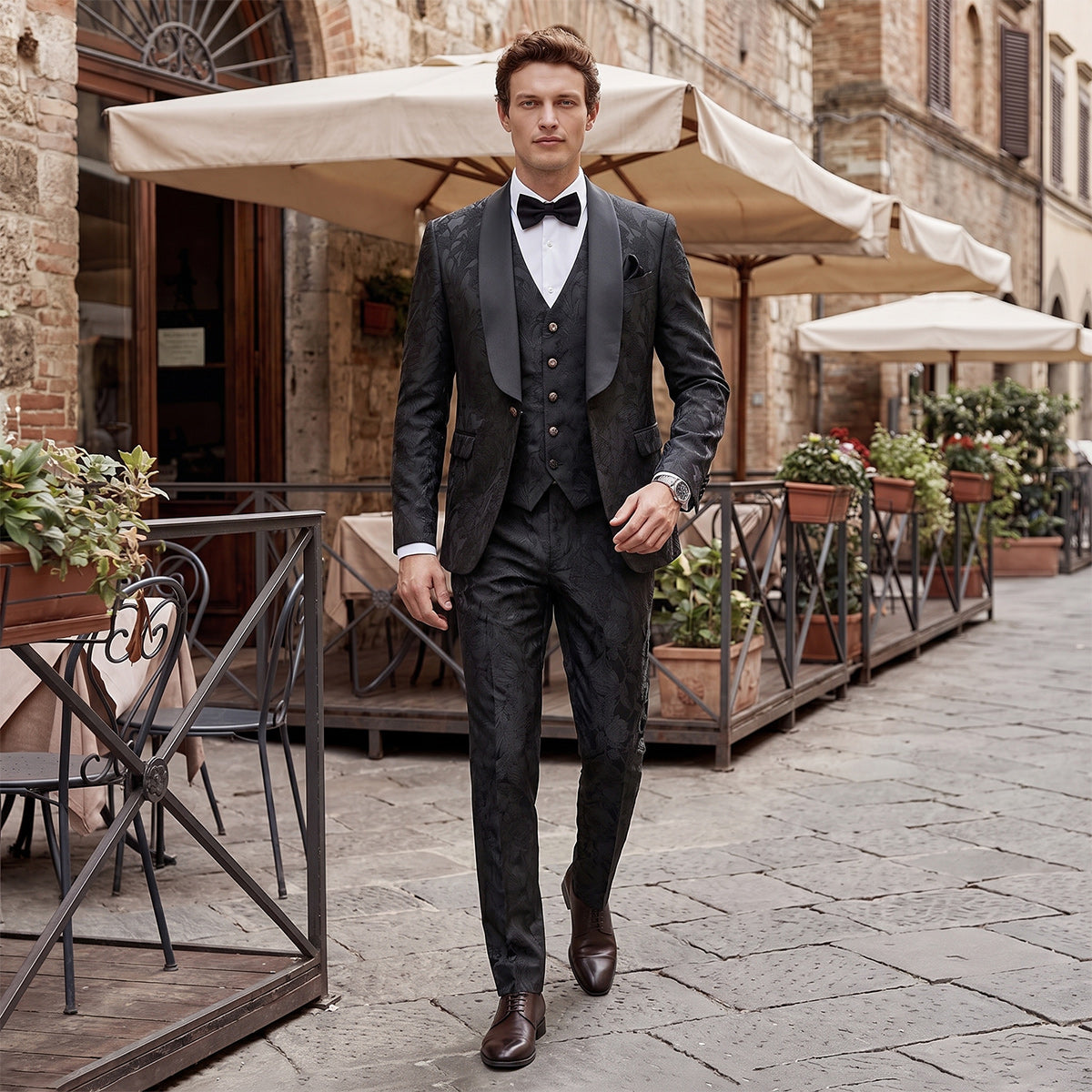 Tailored Fit Single Breasted One-button 3 Pieces Men's Wedding Suits